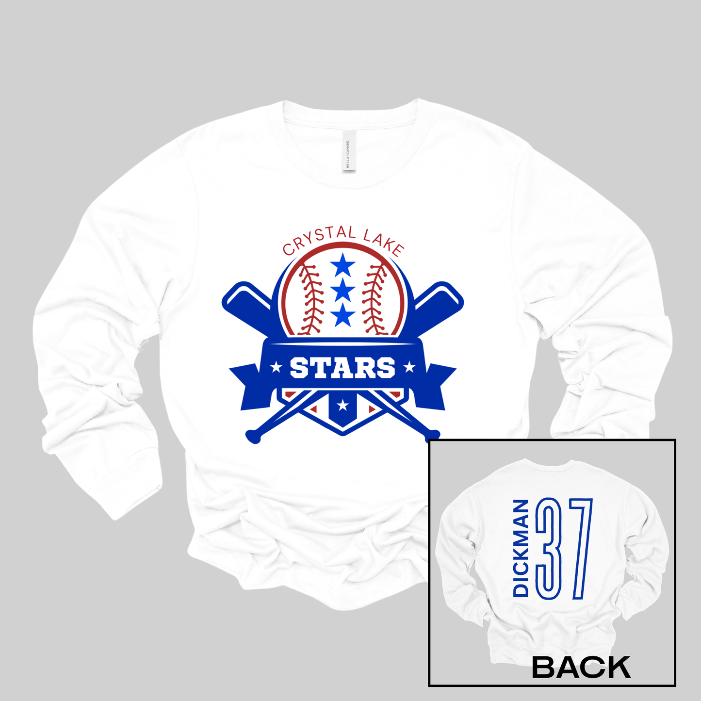 Crystal Lake Stars Logo | Long Sleeve Tee