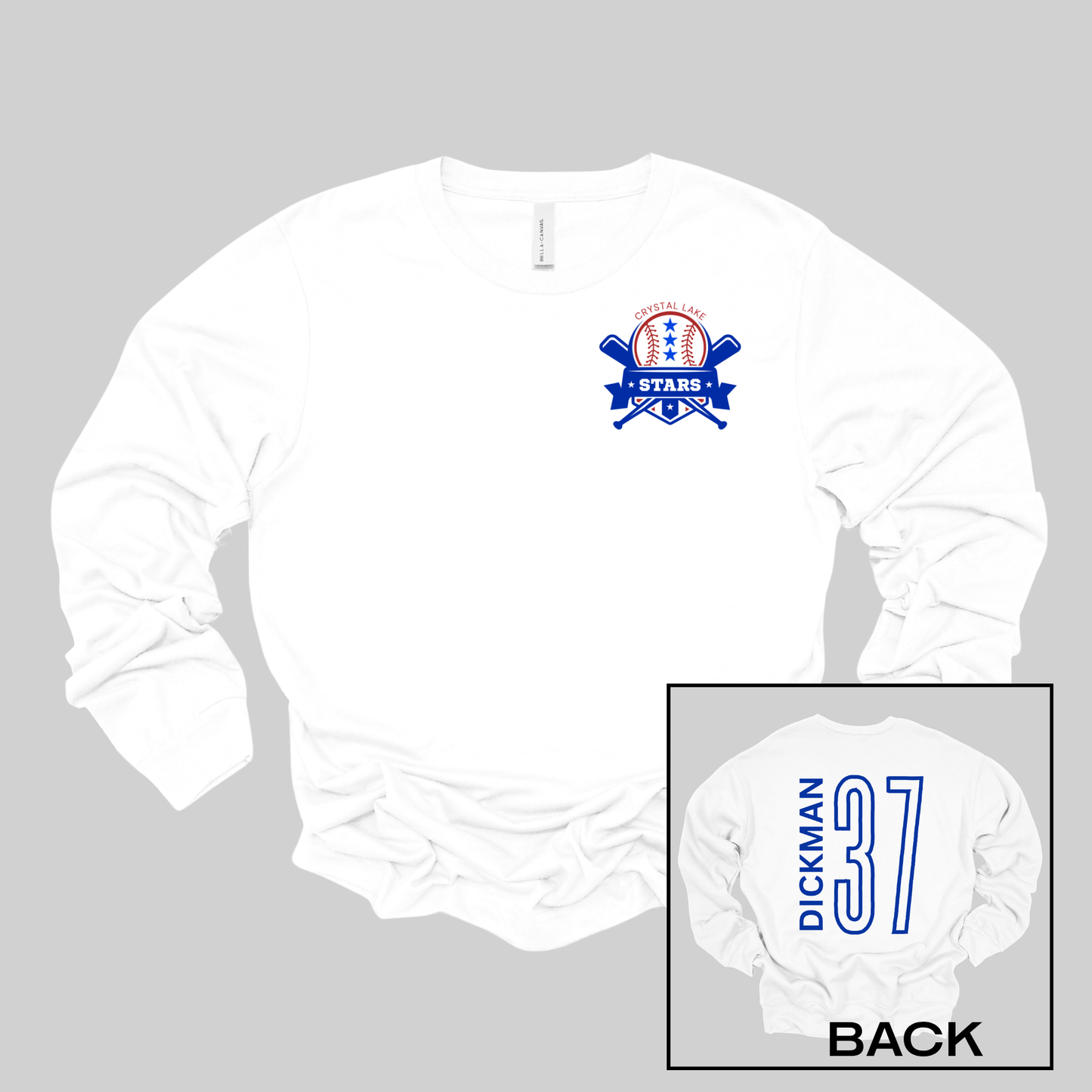 Crystal Lake Stars Pocket Logo | Long Sleeve Tee