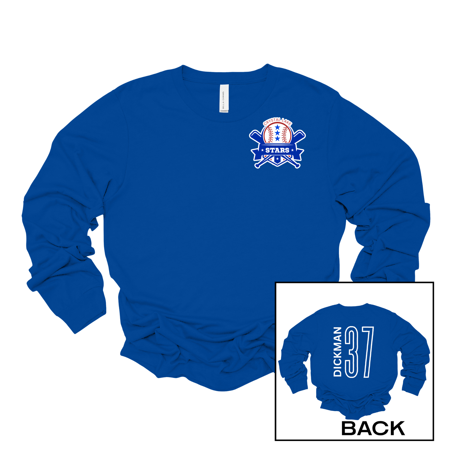 Crystal Lake Stars Pocket Logo | Long Sleeve Tee