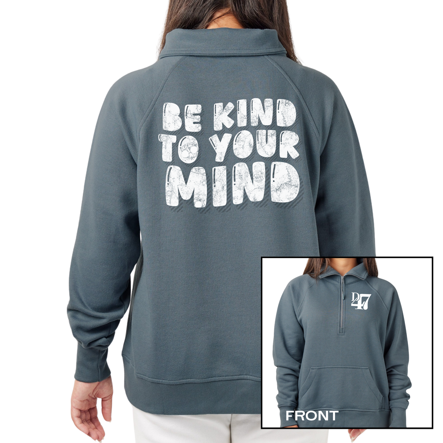 NEW!  Be Kind to Your Mind | Womens Quarter Zip Fleece