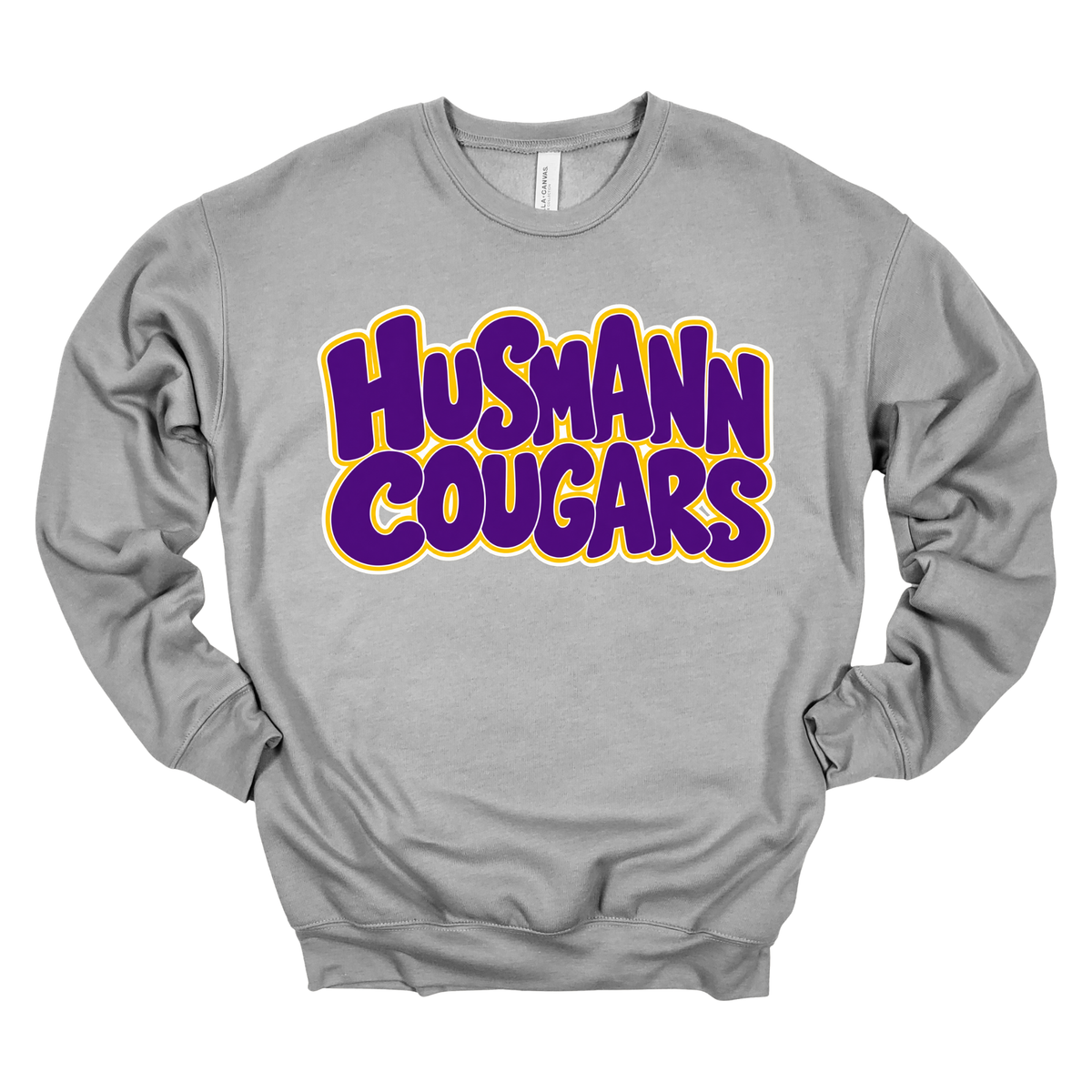Husmann Cougars Bubble | Adult Crewneck