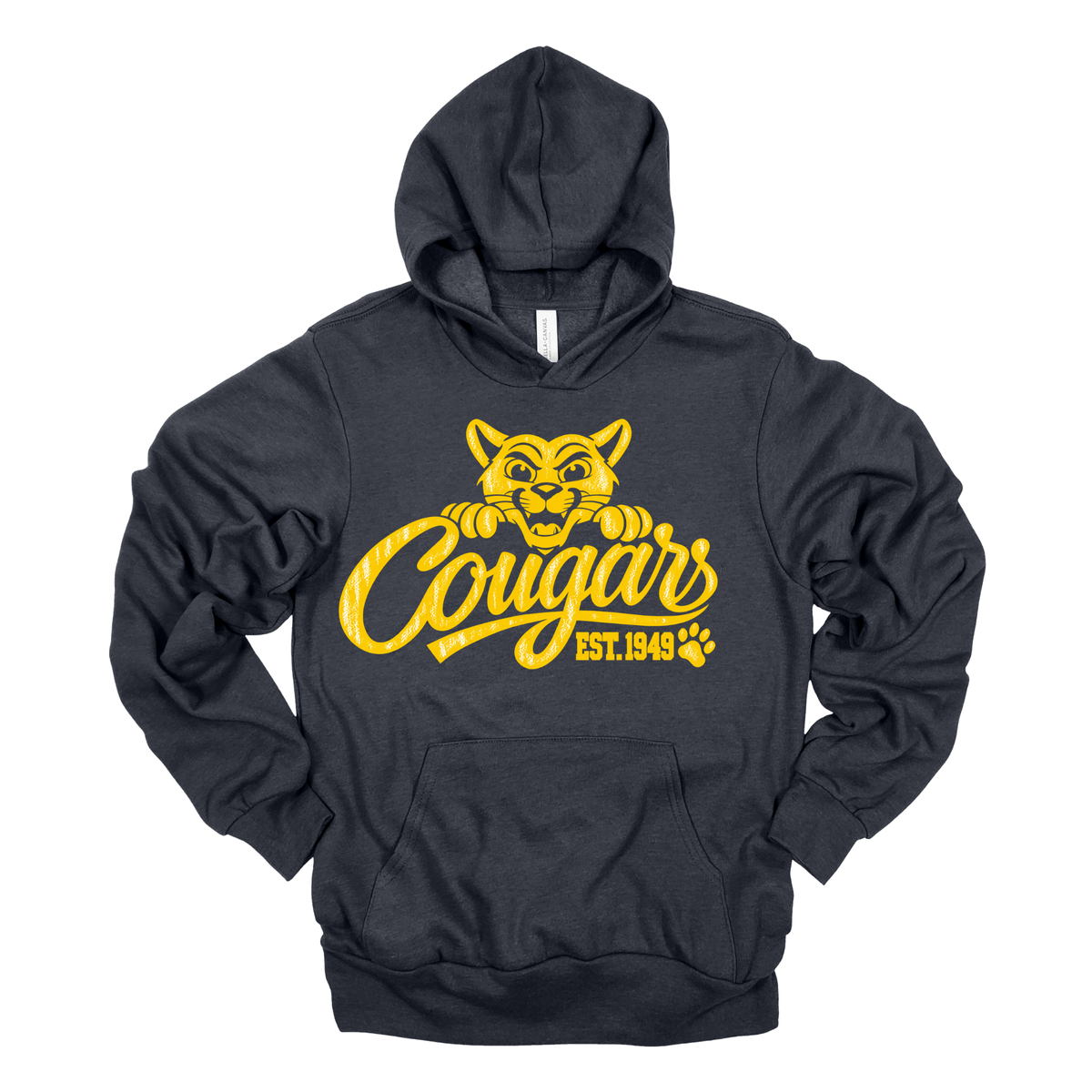 Cougars Mascot | Adult Hooded Sweatshirt