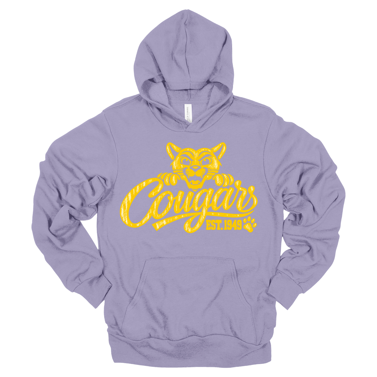 Cougars Mascot | Adult Hooded Sweatshirt