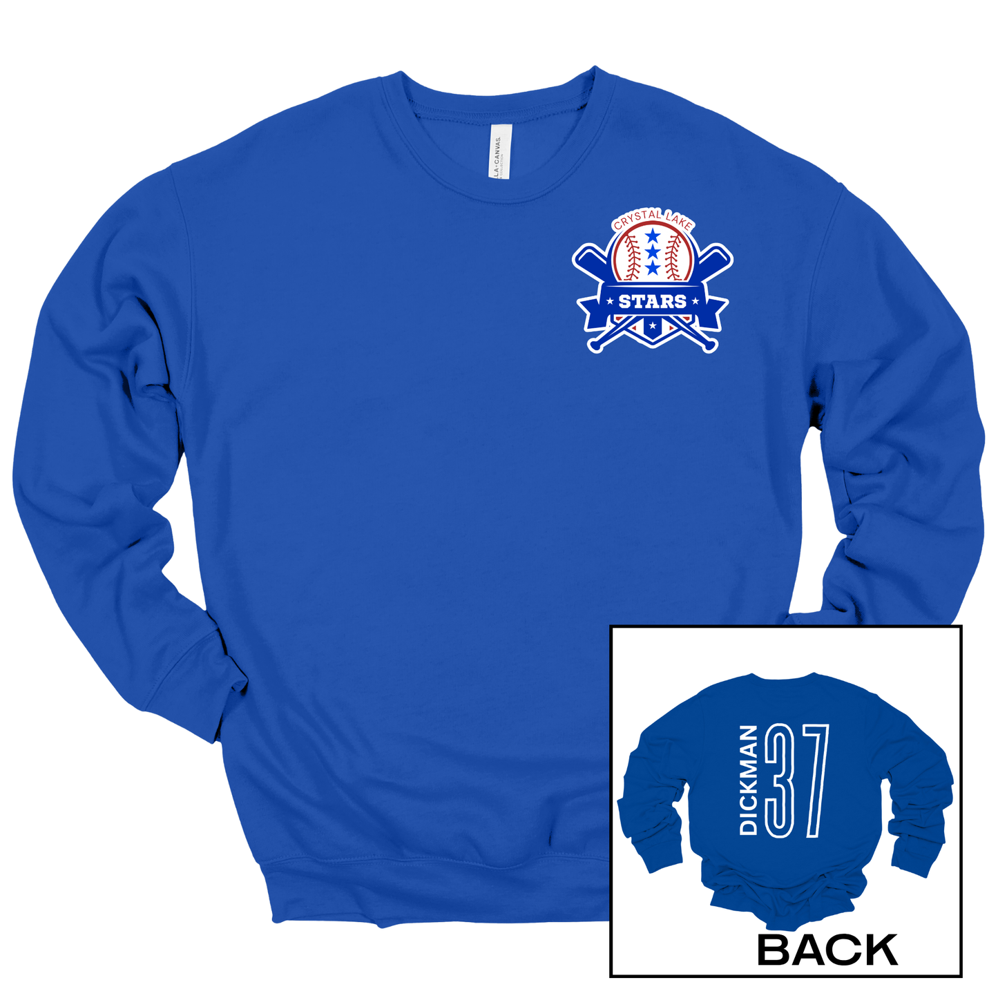 Crystal Lake Stars Pocket Logo | Adult Crewneck