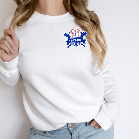 Crystal Lake Stars Pocket Logo | Adult Crewneck