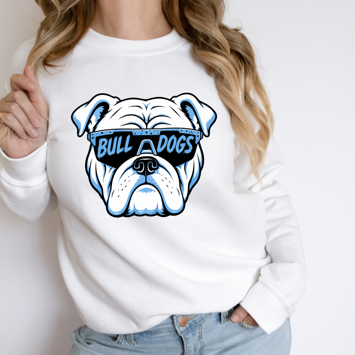 Bulldog Glasses | Adult Crewneck