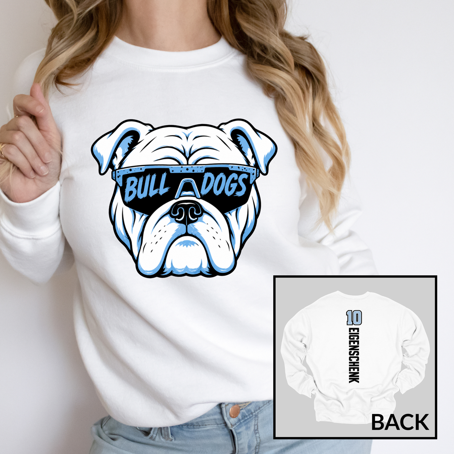 Bulldog Glasses | Adult Crewneck