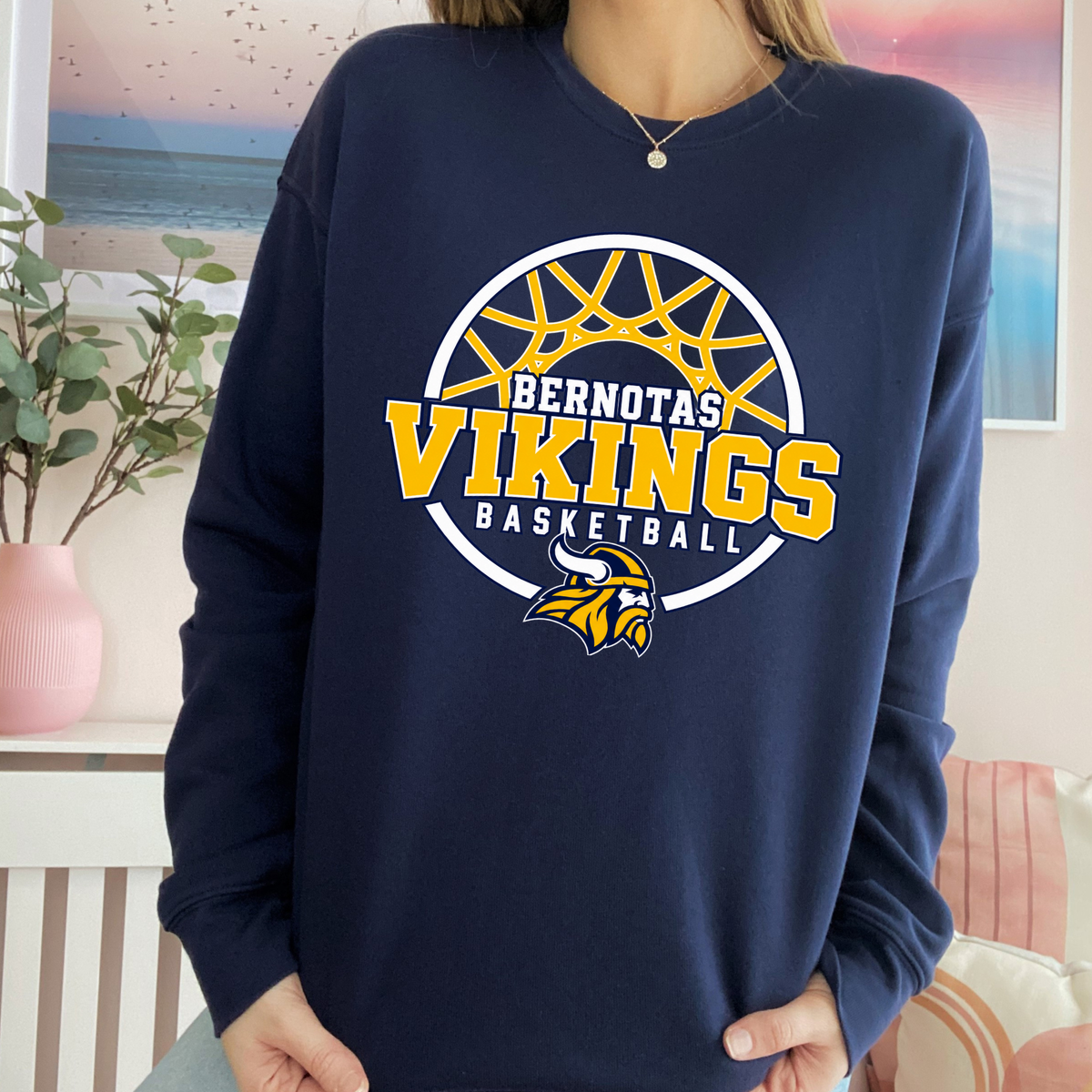 Bernotas Basketball Hoop | Adult Crewneck