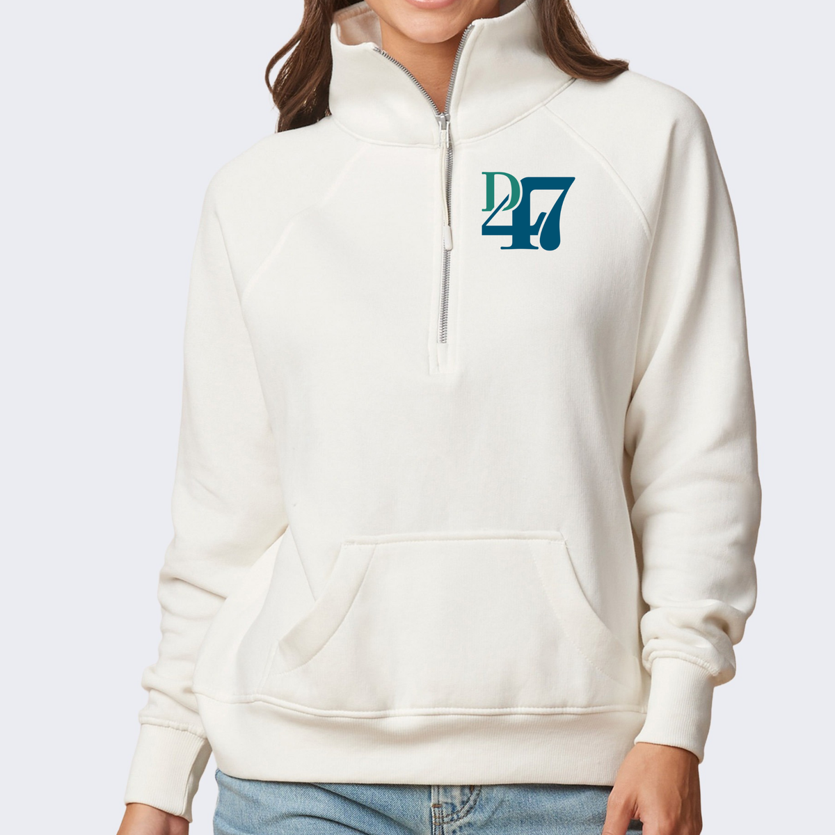 District 47 Logo | Adult Quarter Zip Fleece