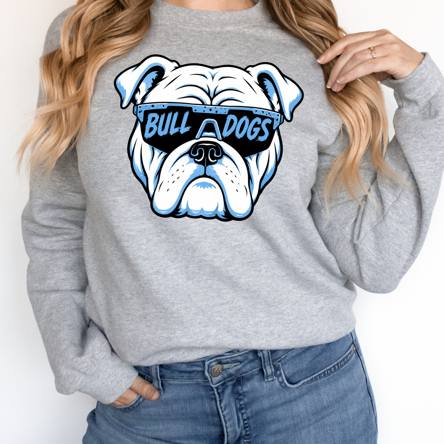 Bulldog Glasses | Adult Crewneck
