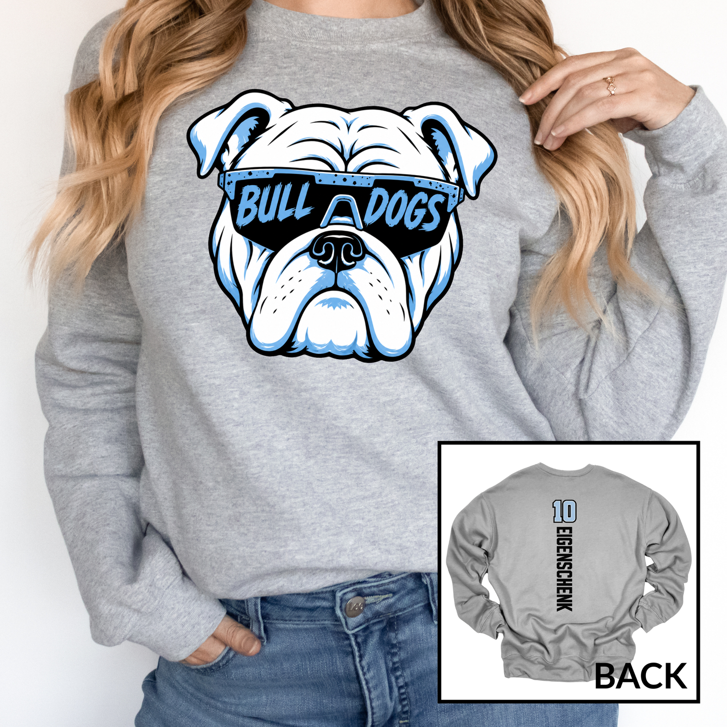 Bulldog Glasses | Adult Crewneck