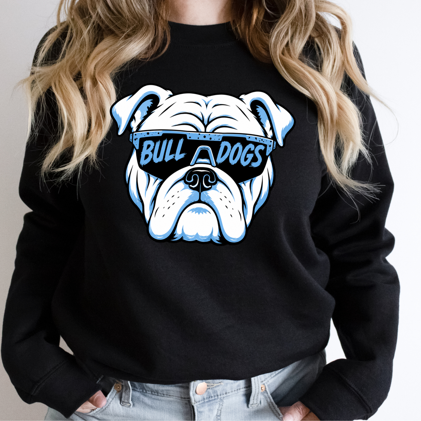 Bulldog Glasses | Adult Crewneck