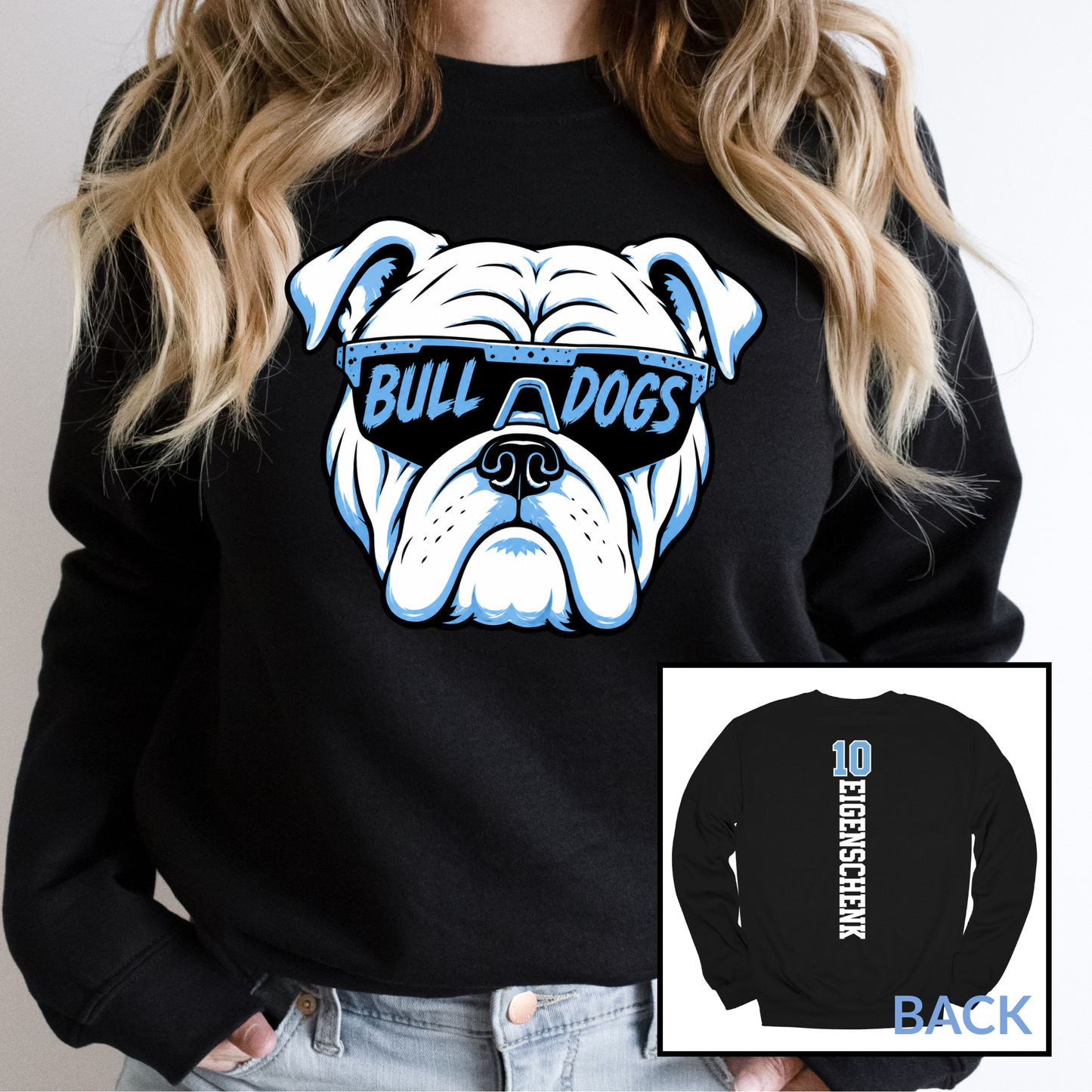 Bulldog Glasses | Adult Crewneck