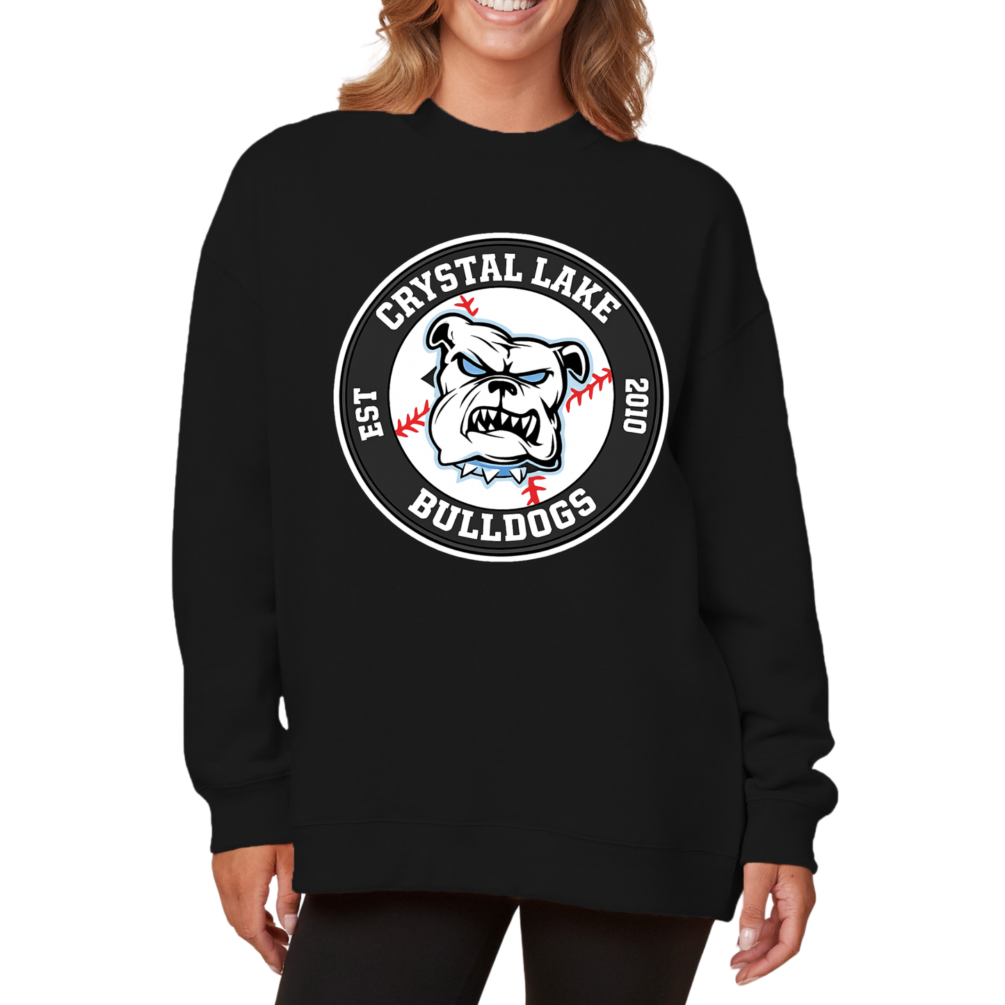 Bulldogs Logo | Ladies Oversized Crewneck
