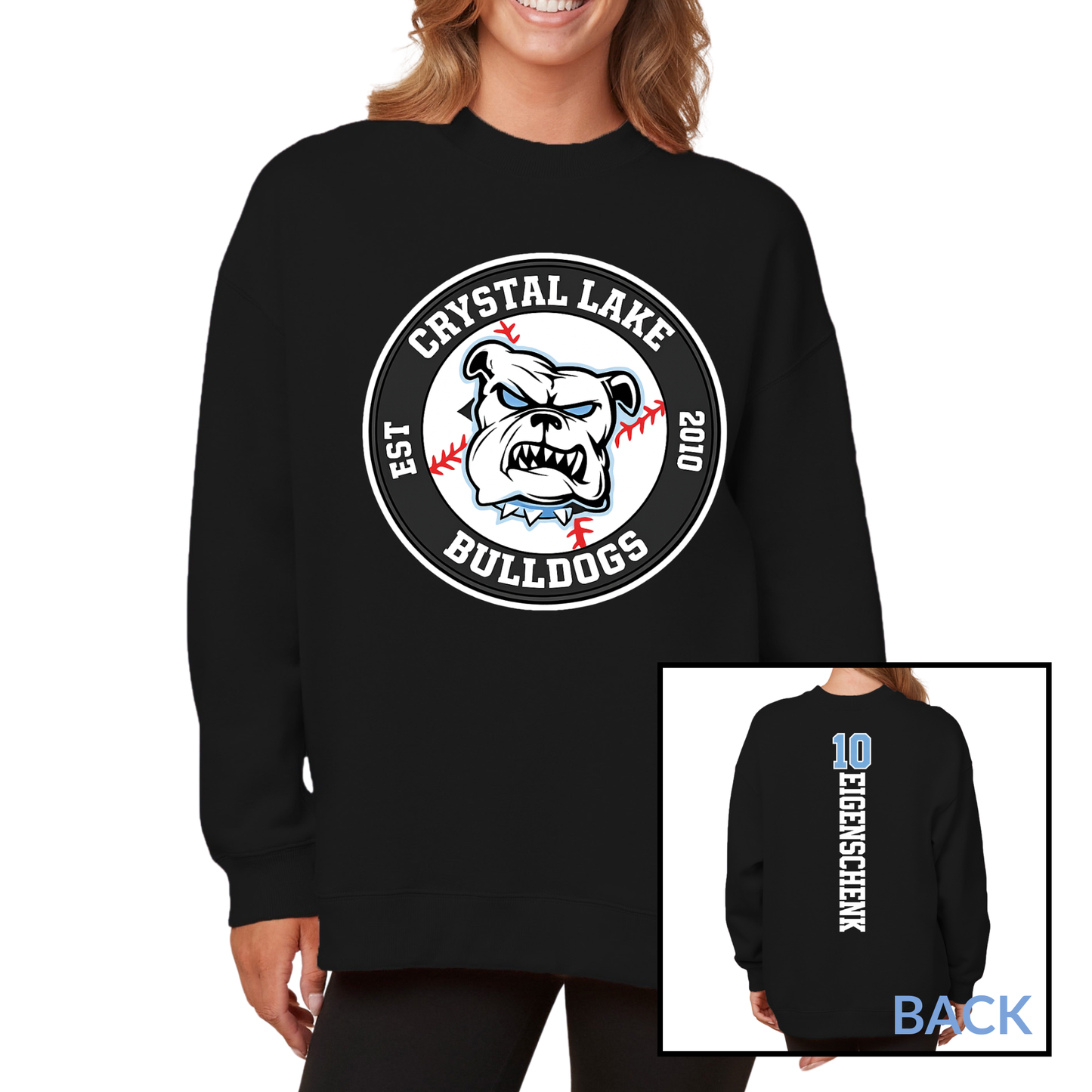 Bulldogs Logo | Ladies Oversized Crewneck