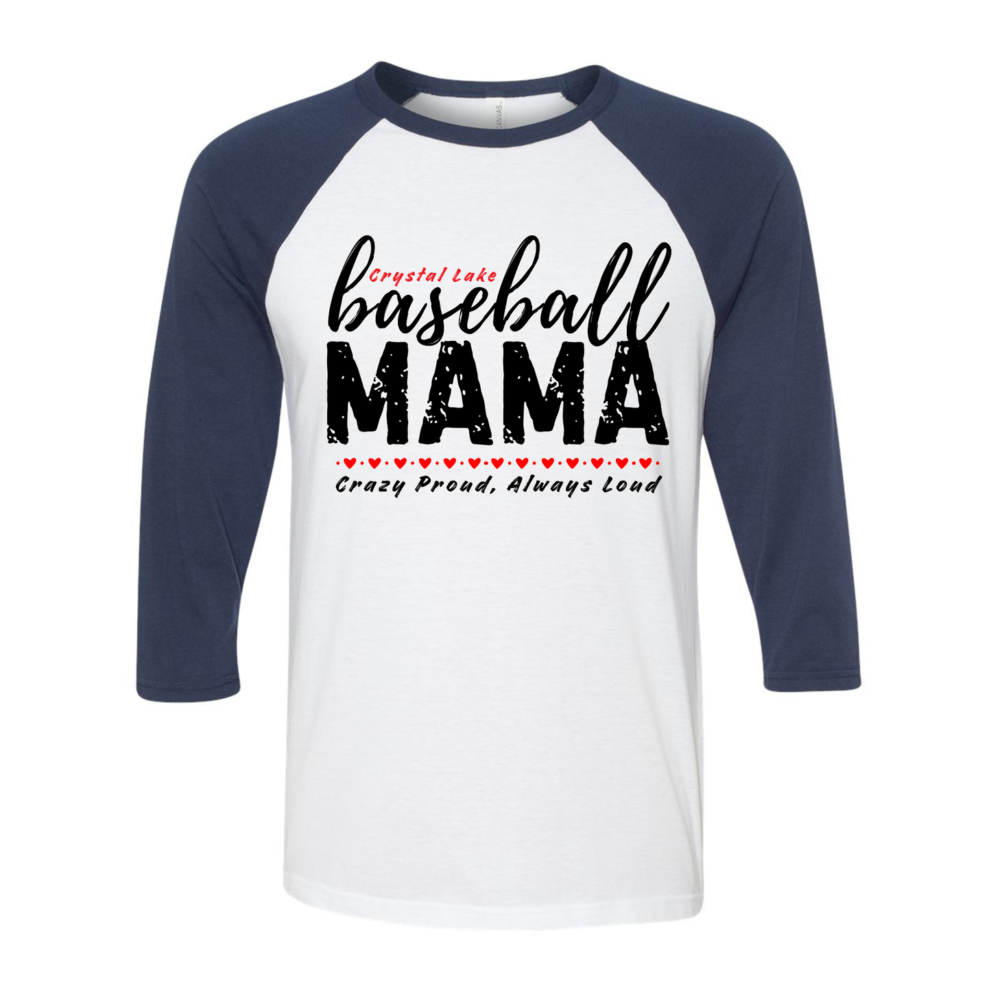 CL Baseball Mama | Three-Quarter Sleeve Baseball Tee