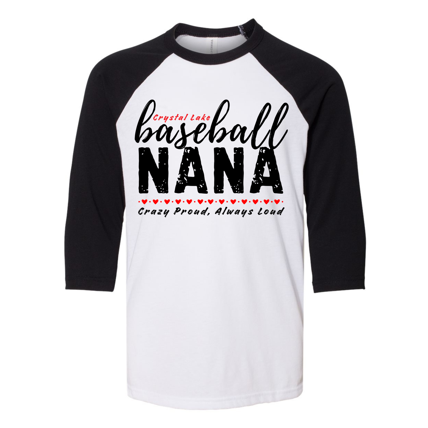 CL Baseball Nana | Three-Quarter Sleeve Baseball Tee
