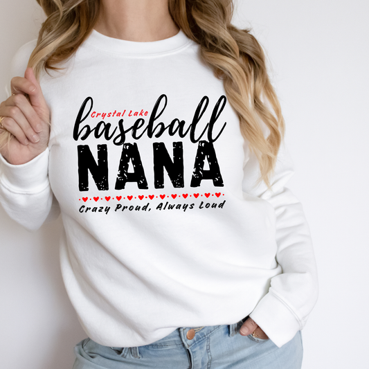 CL Baseball Nana | Adult Crewneck