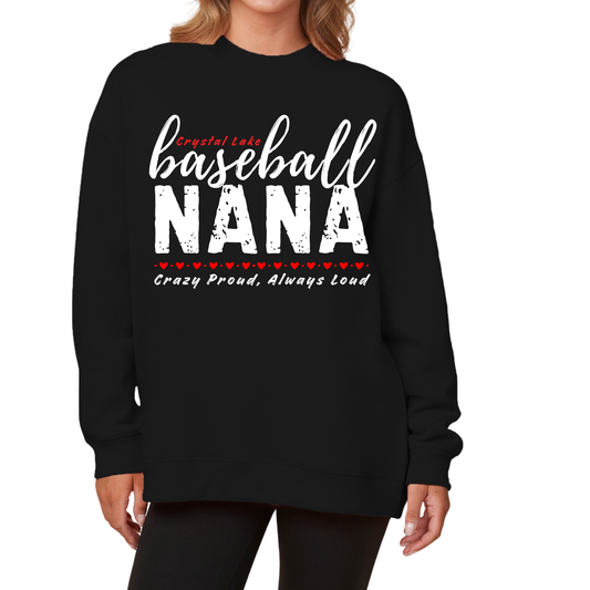 CL Baseball Nana | Ladies Oversized Crewneck