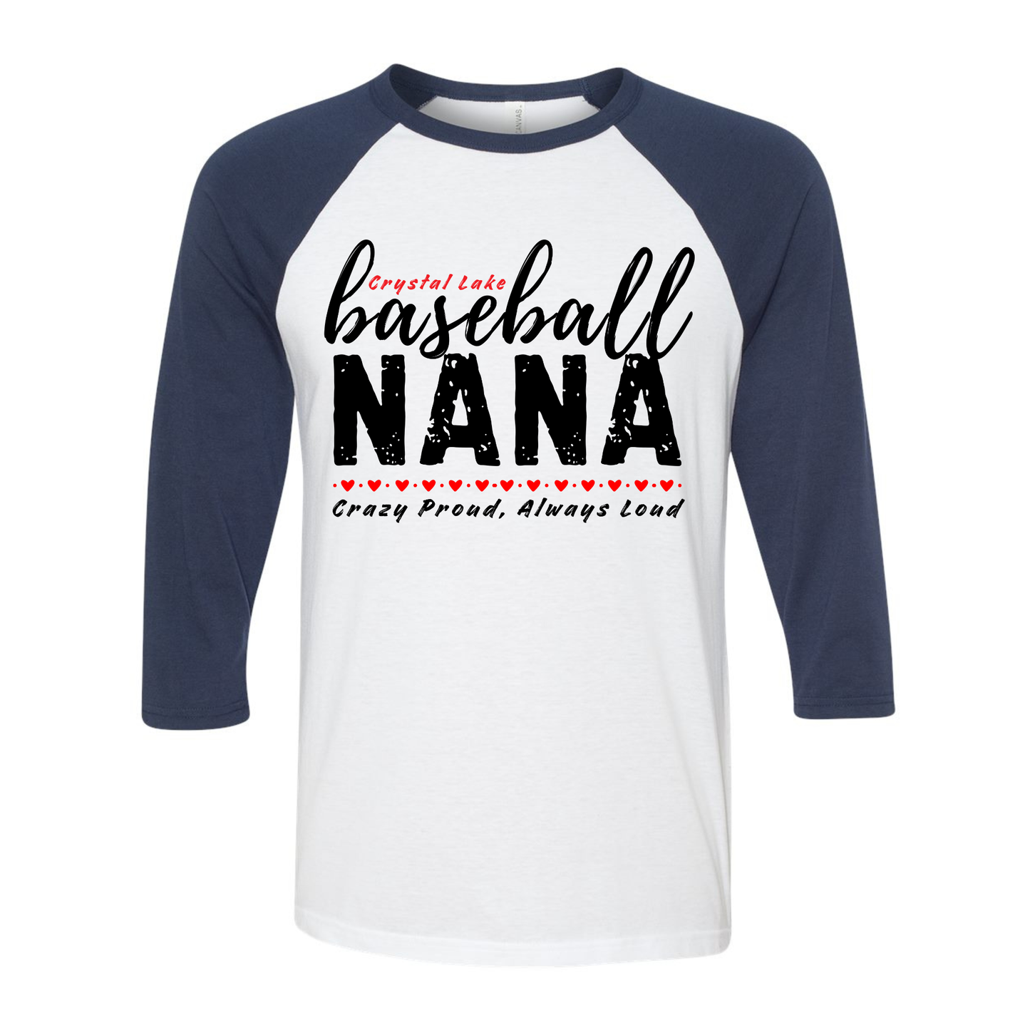 CL Baseball Nana | Three-Quarter Sleeve Baseball Tee