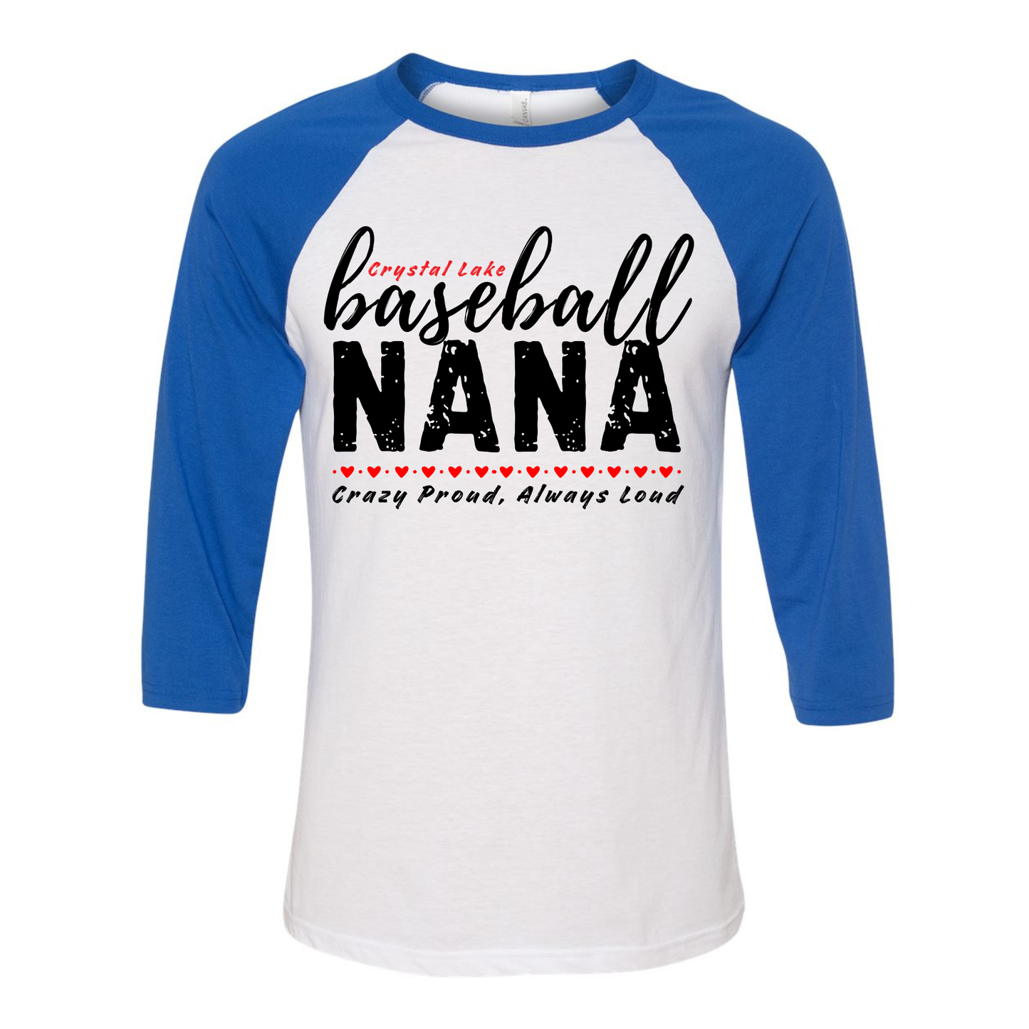 CL Baseball Nana | Three-Quarter Sleeve Baseball Tee
