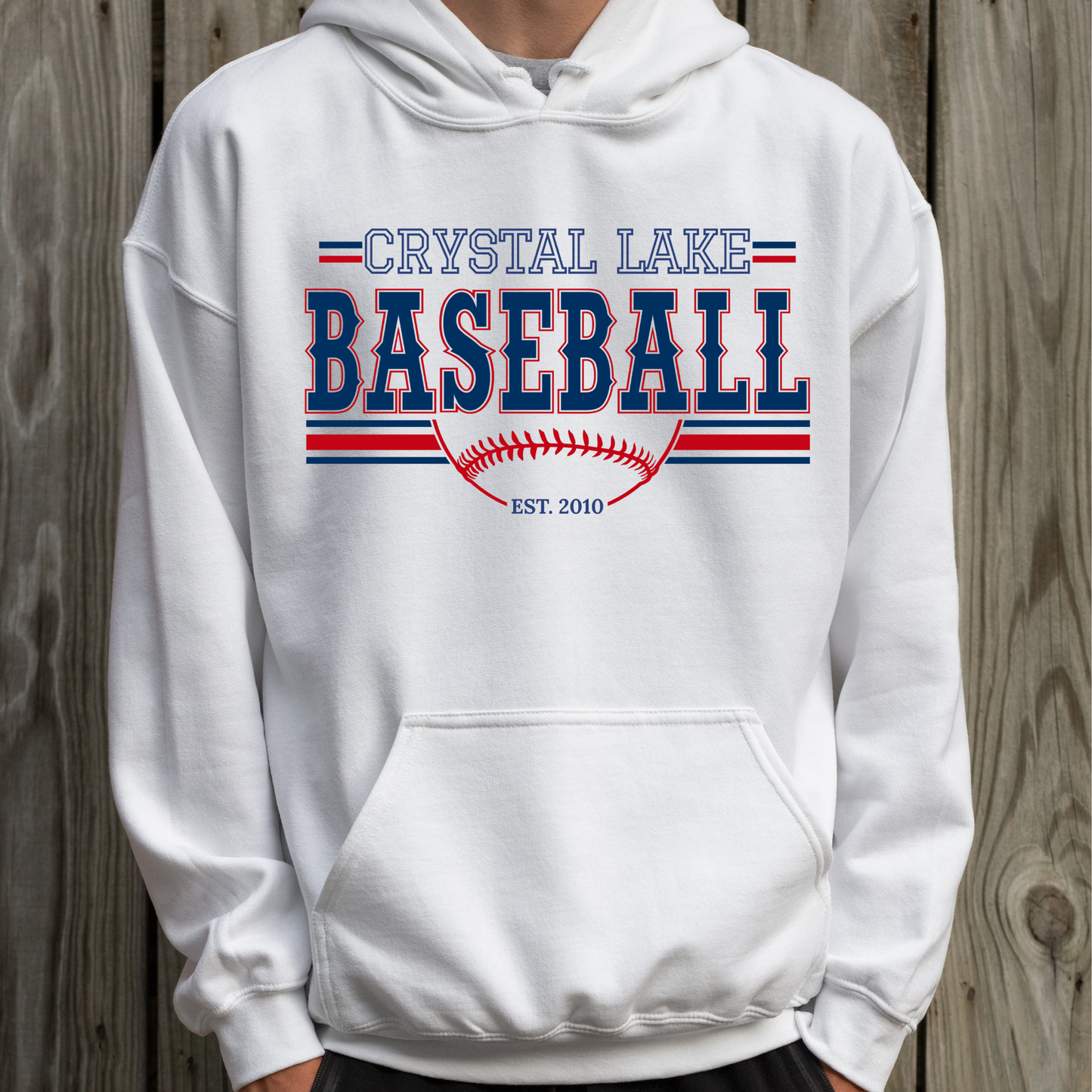 Crystal Lake Baseball | Adult Hooded Sweatshirt