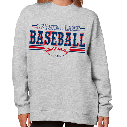 Crystal Lake Baseball | Ladies Oversized Crewneck