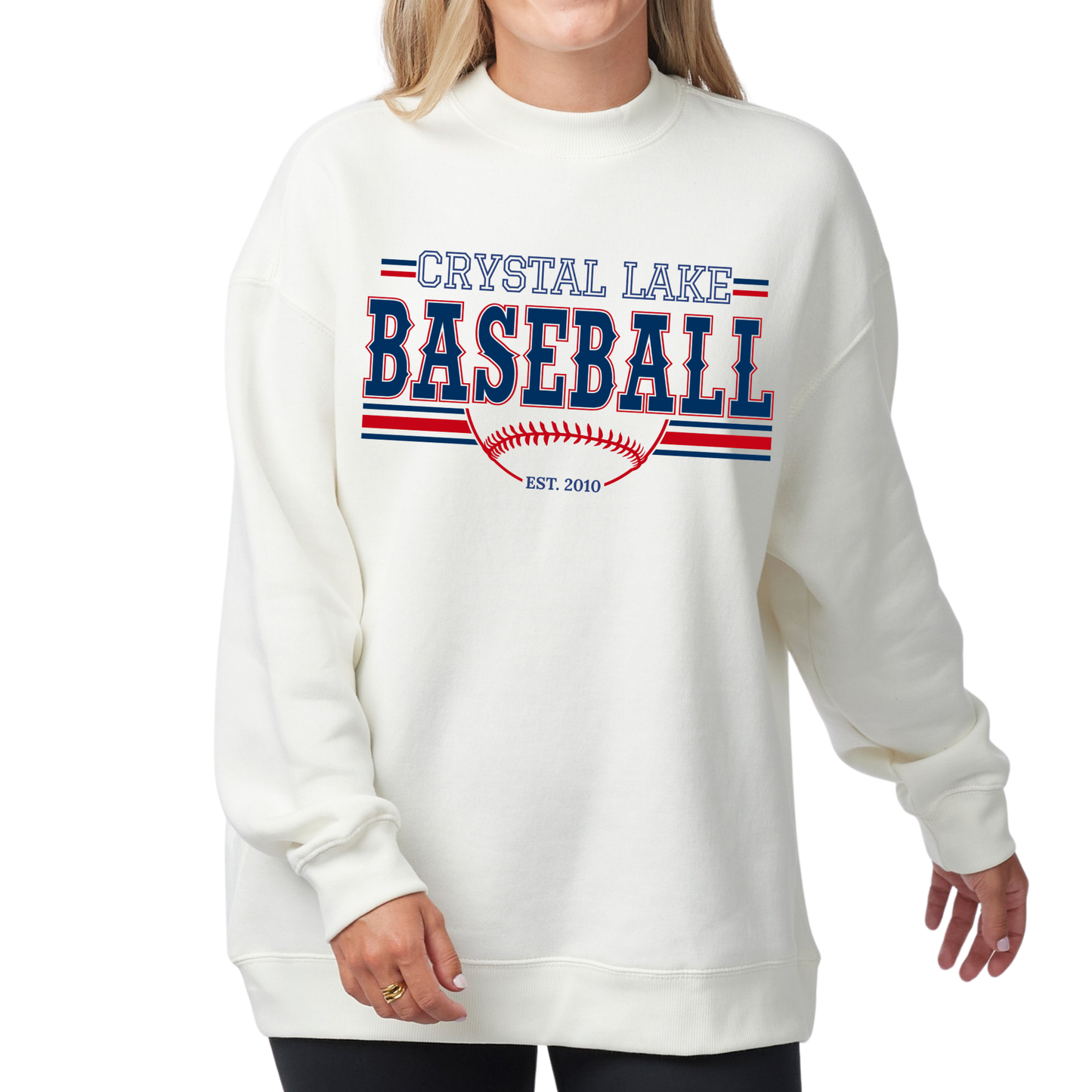 Crystal Lake Baseball | Ladies Oversized Crewneck