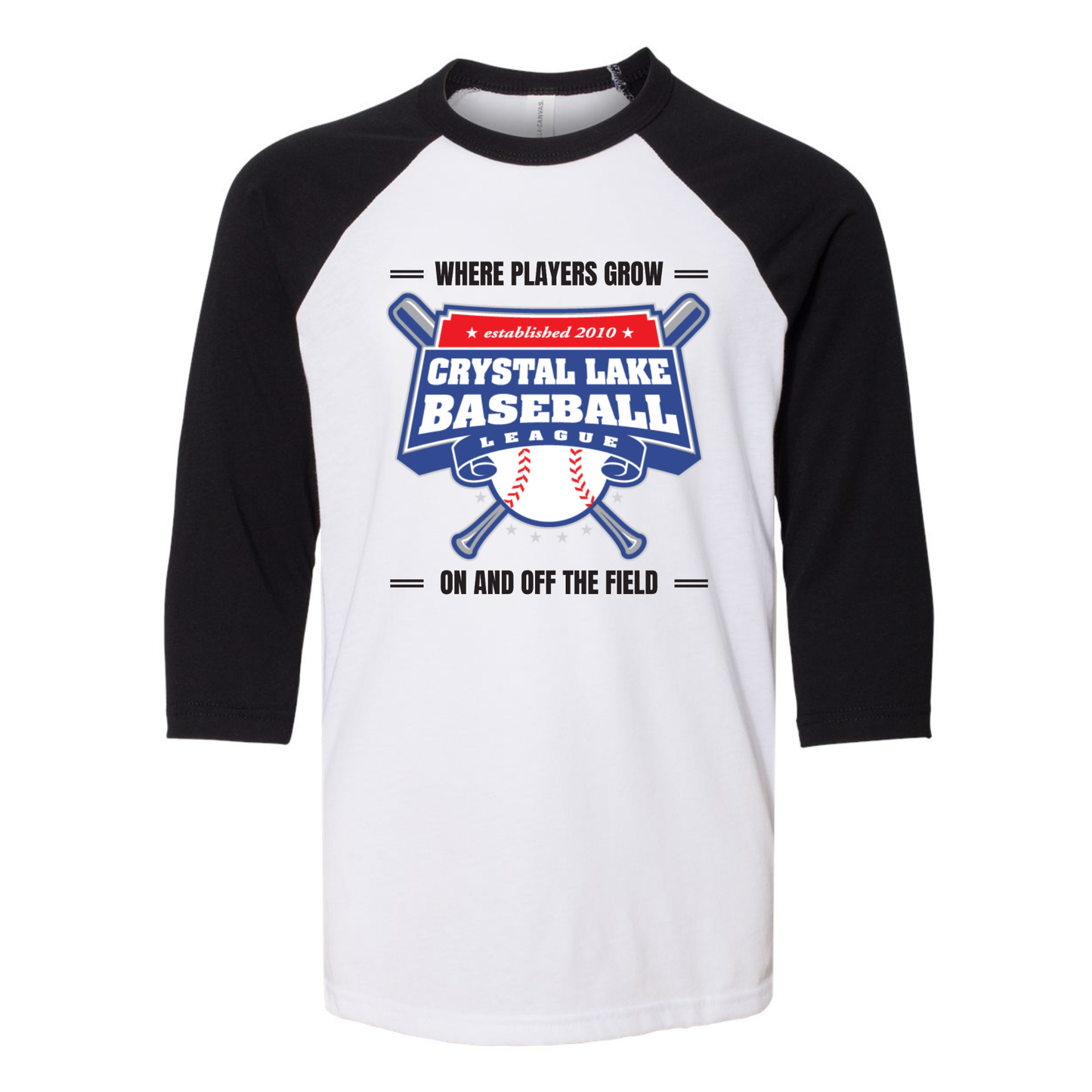 CL Baseball Logo | Three-Quarter Sleeve Baseball Tee