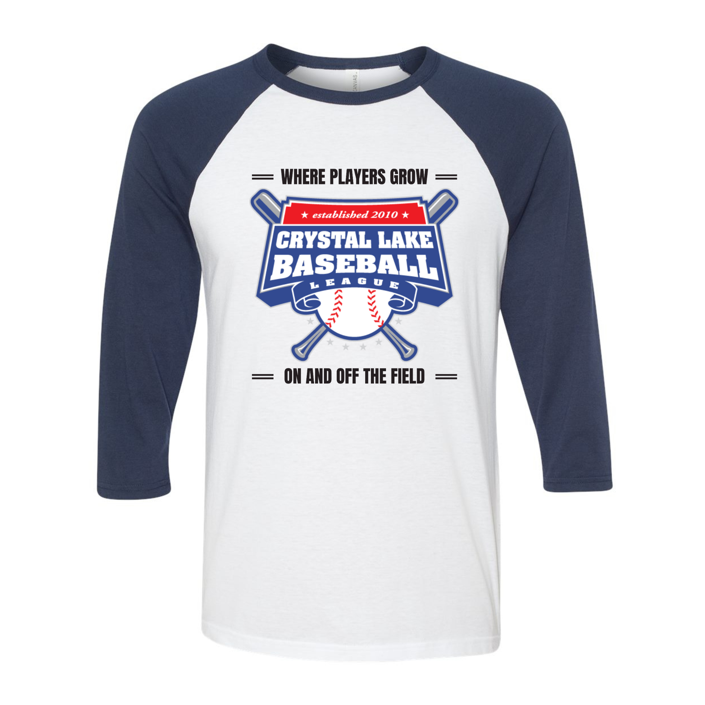 CL Baseball Logo | Three-Quarter Sleeve Baseball Tee