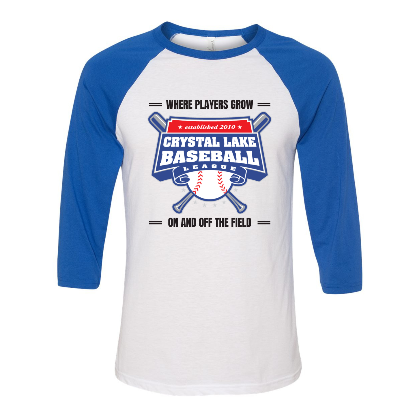 CL Baseball Logo | Three-Quarter Sleeve Baseball Tee