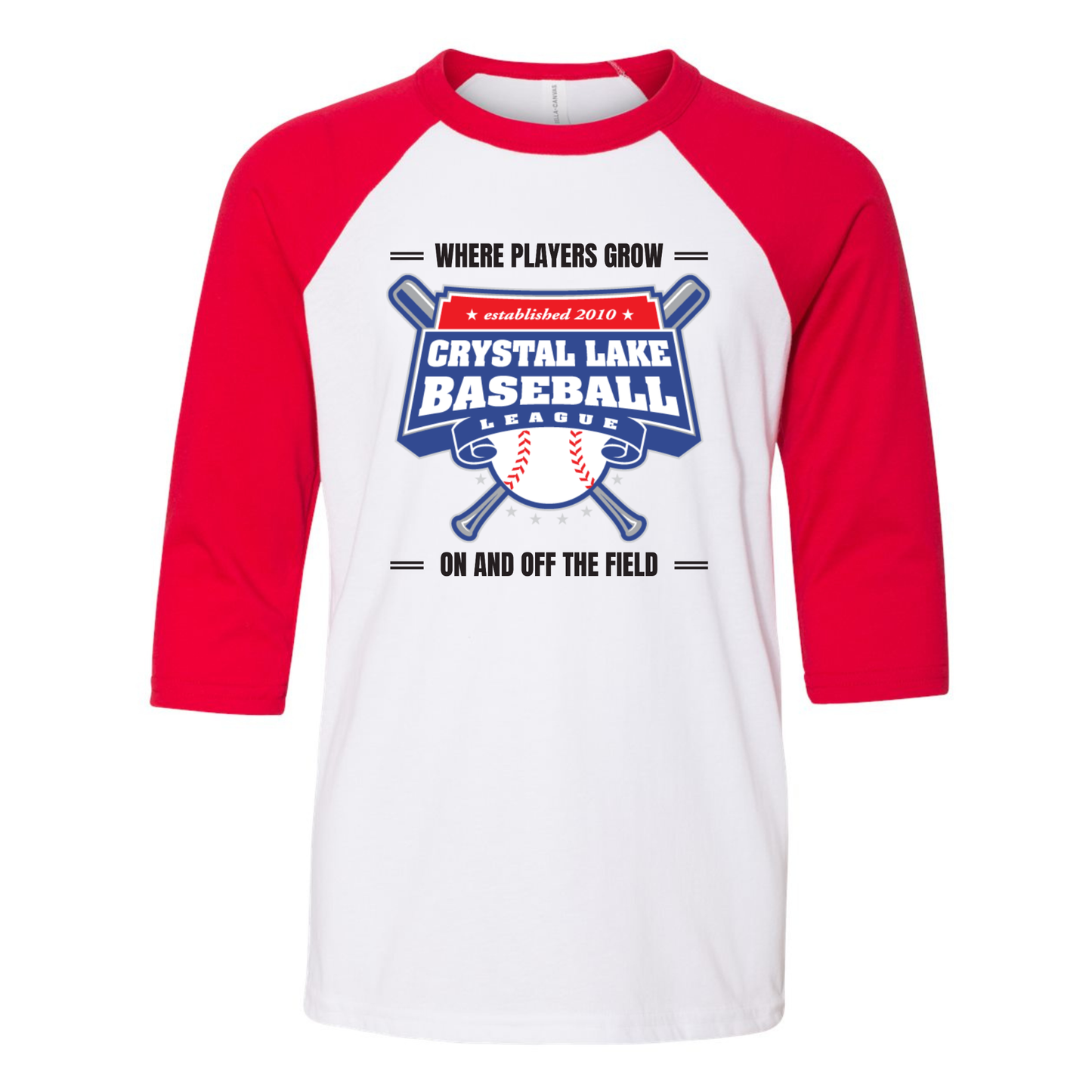 CL Baseball Logo | Three-Quarter Sleeve Baseball Tee