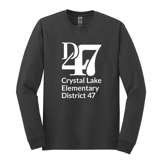CL D47 Logo Vertical White | Long Sleeve Adult Tee
