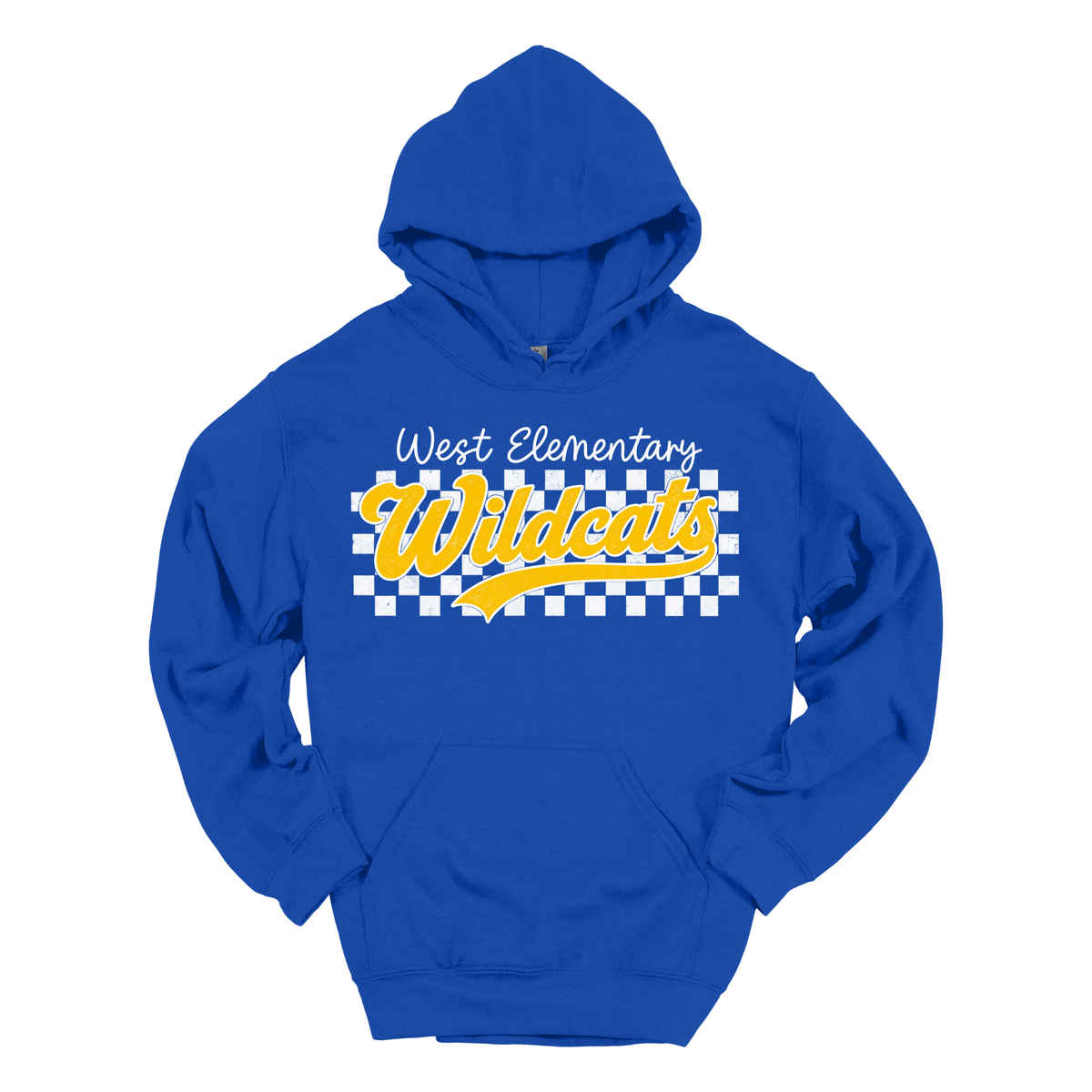 Checkered West Wildcats | Youth Hooded Sweatshirt