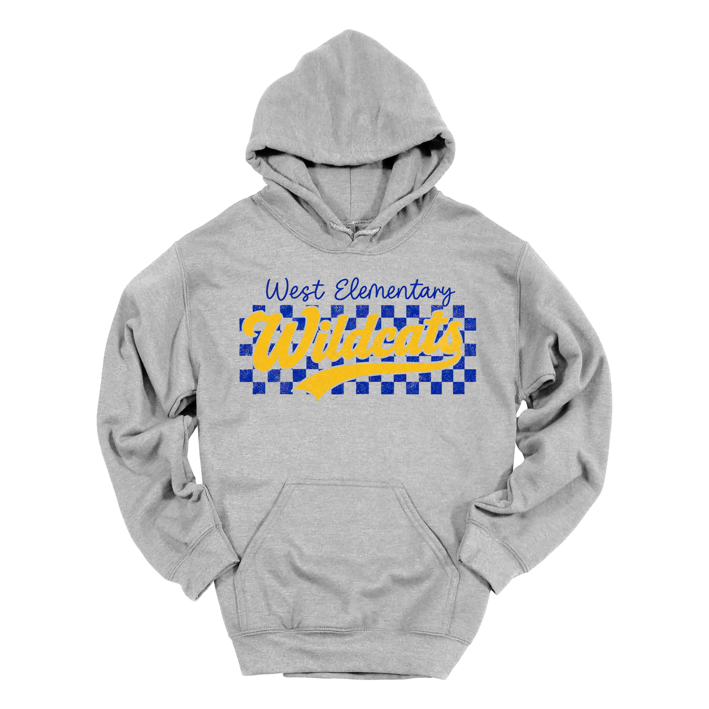 Checkered West Wildcats | Youth Hooded Sweatshirt