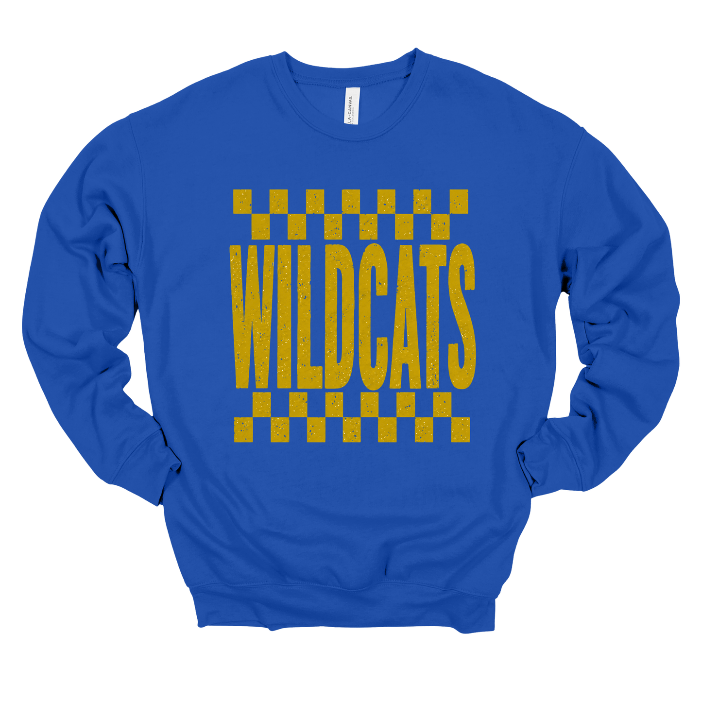 Checkered Wildcats | Adult Crewneck