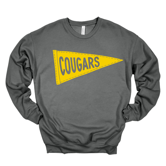 Cougars Flag | Adult Crewneck