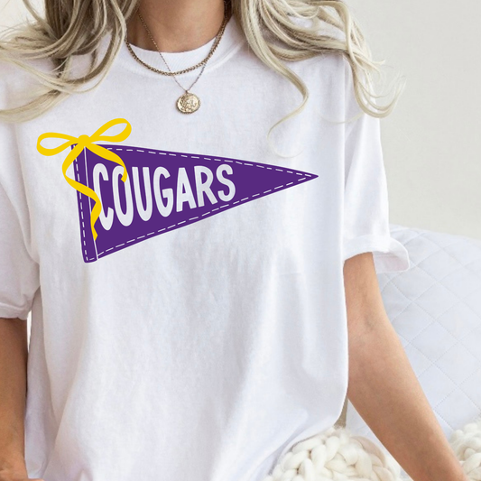 Cougars Bow Flag | Short Sleeve Adult Tee