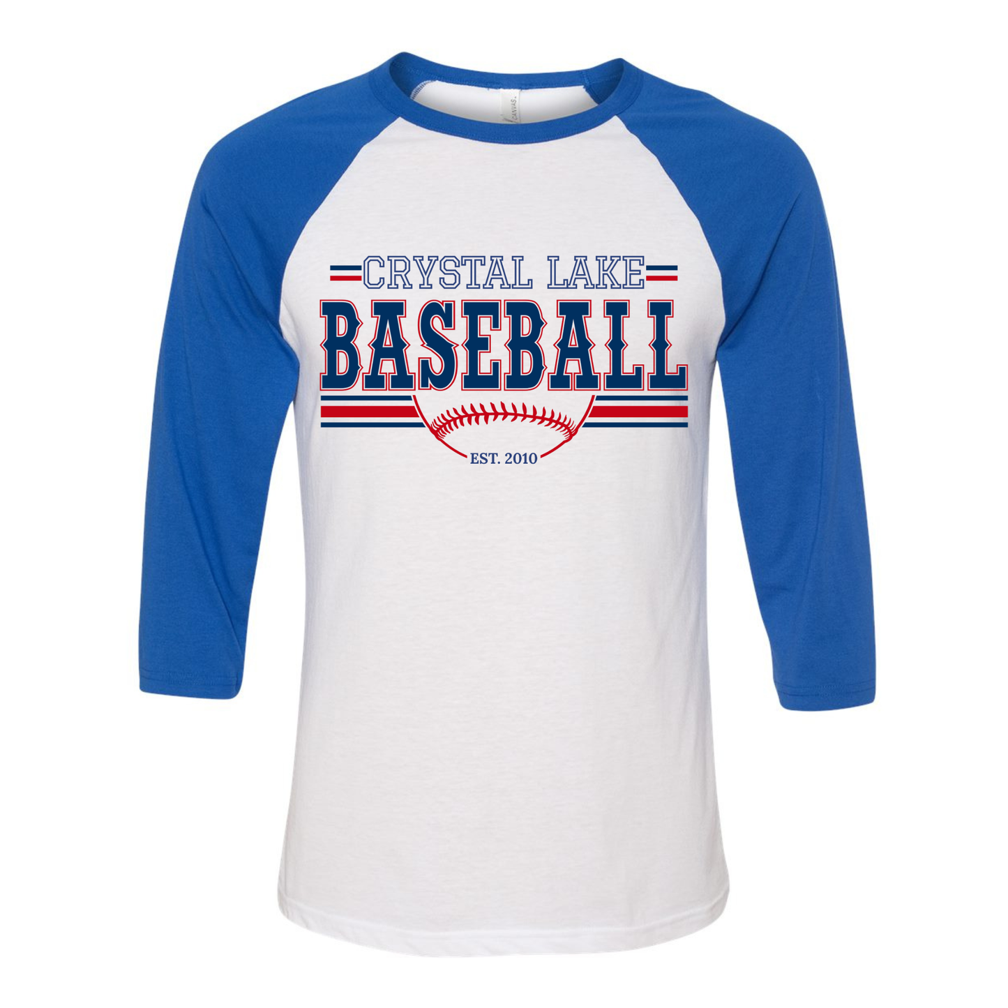 Crystal Lake Baseball | Three-Quarter Sleeve Baseball Tee