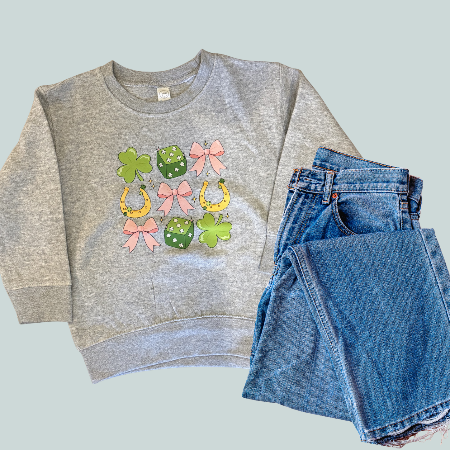 Lucky Dice Bows | Fleece Crewneck
