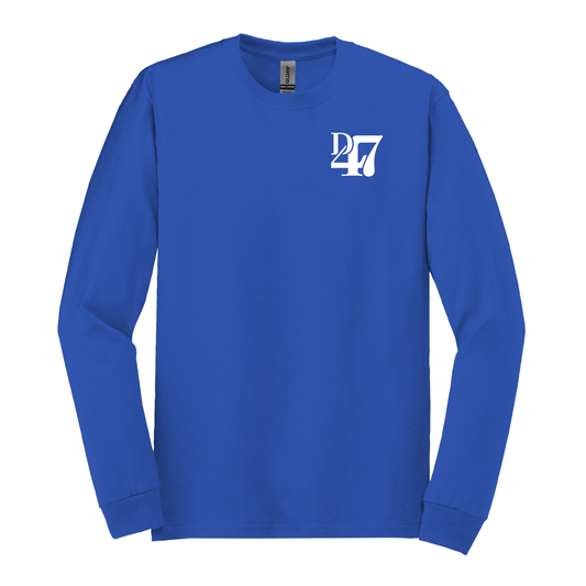 D47 Logo White | Long Sleeve Adult Tee