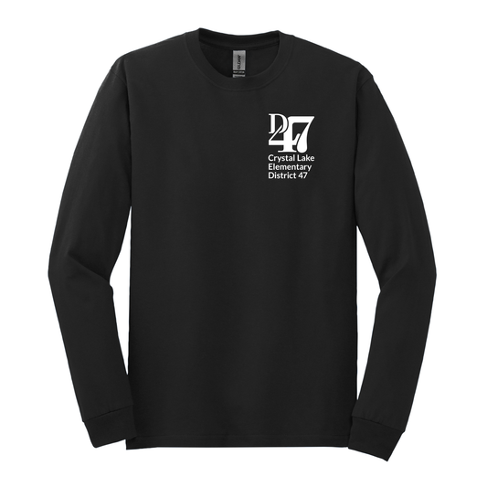 CL D47 Pocket Logo White | Long Sleeve Adult Tee