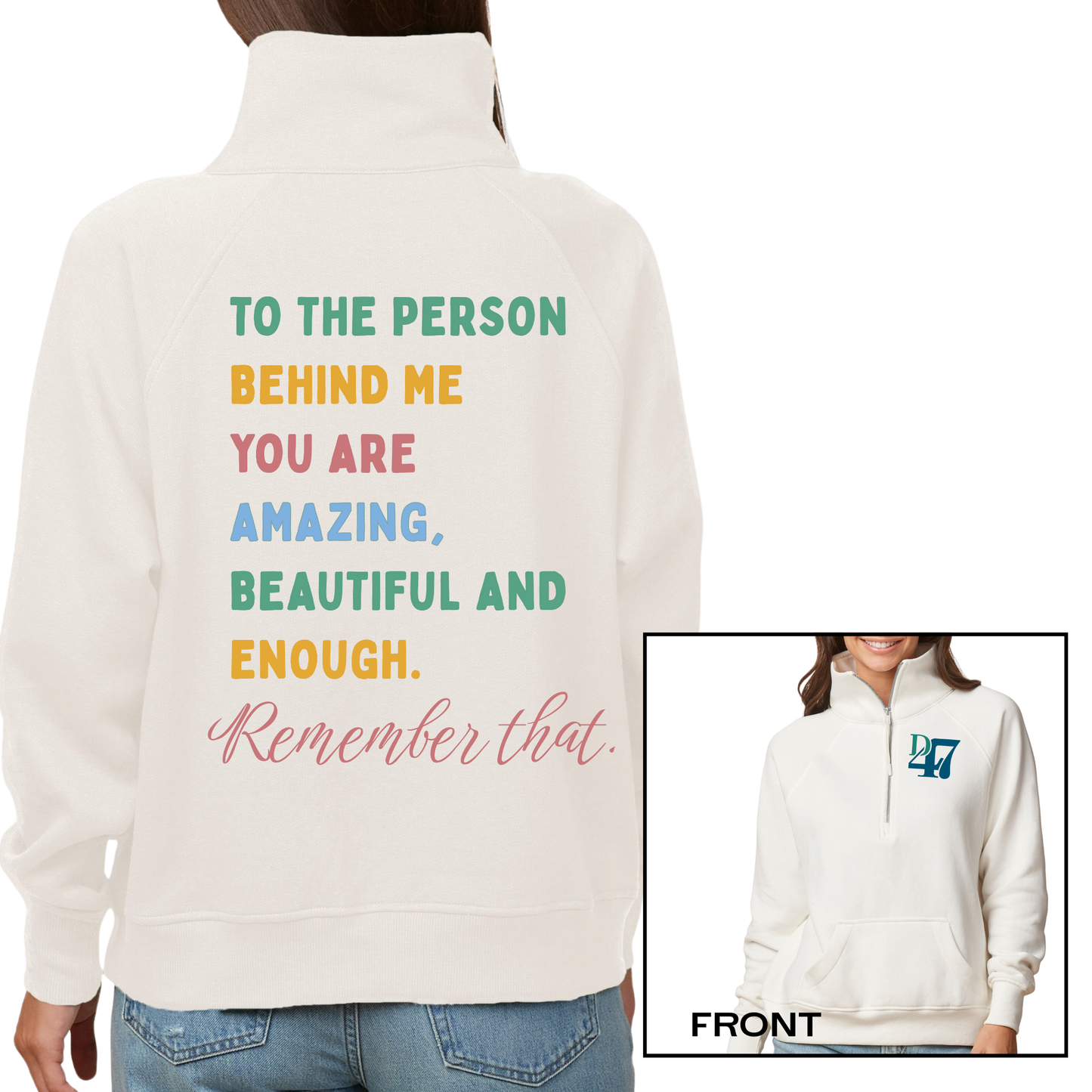 NEW!  To The Person Behind Me | Womens Quarter Zip Fleece