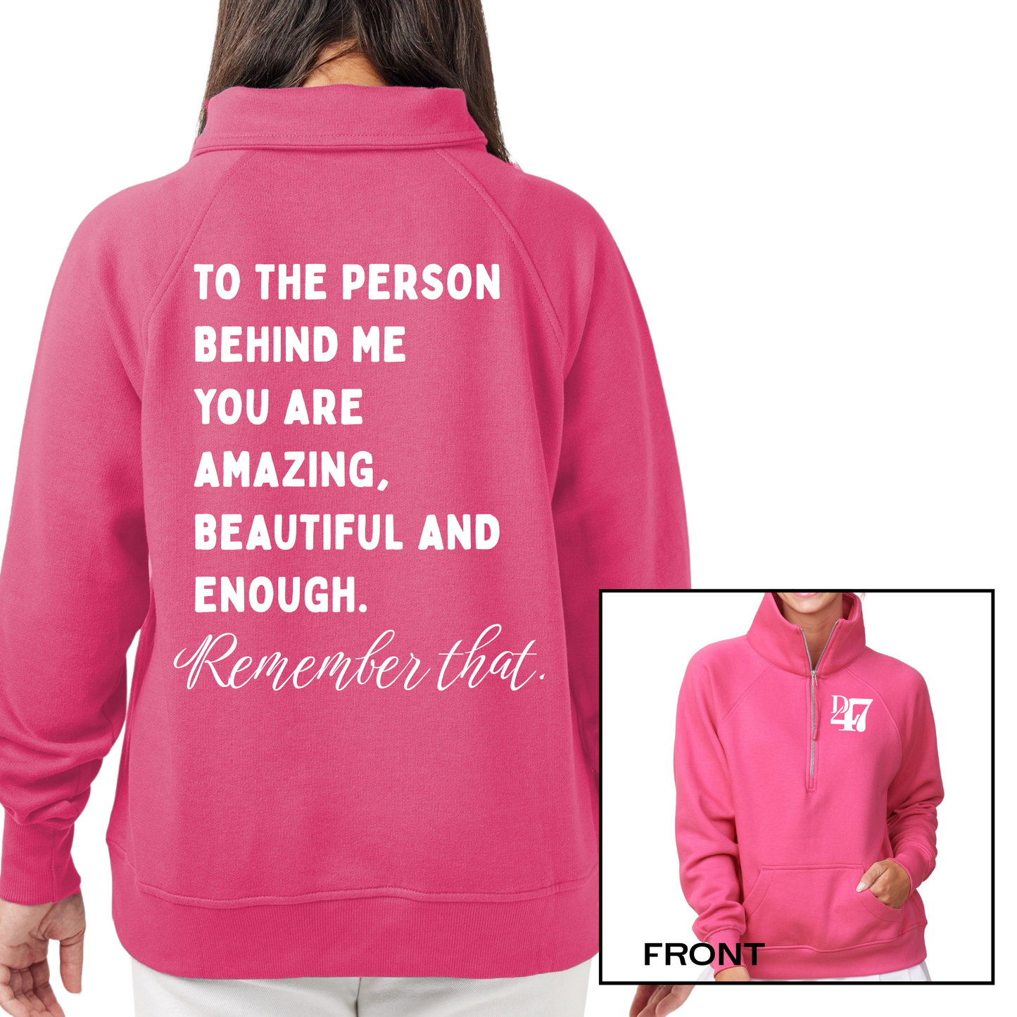 NEW!  To The Person Behind Me | Womens Quarter Zip Fleece
