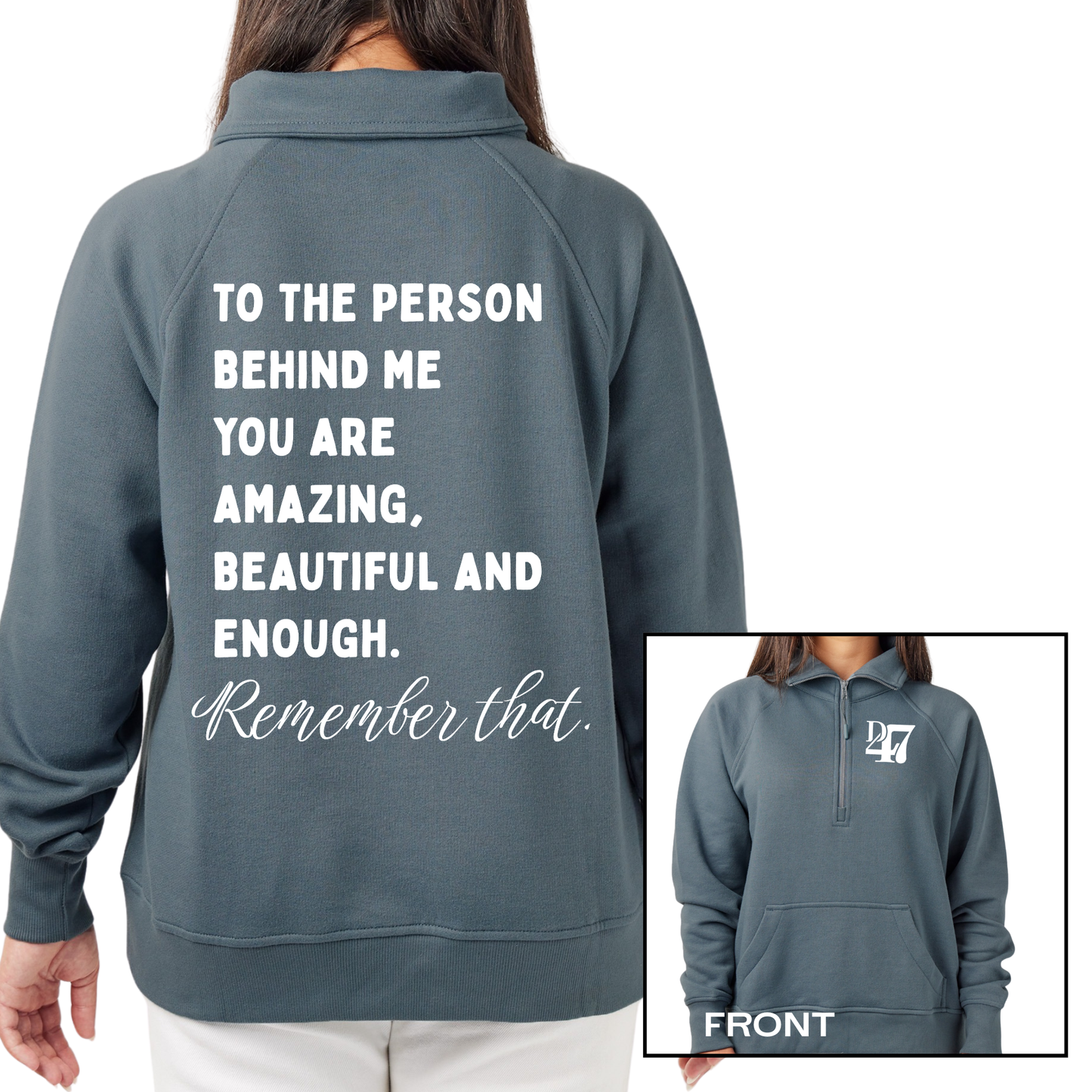 NEW!  To The Person Behind Me | Womens Quarter Zip Fleece