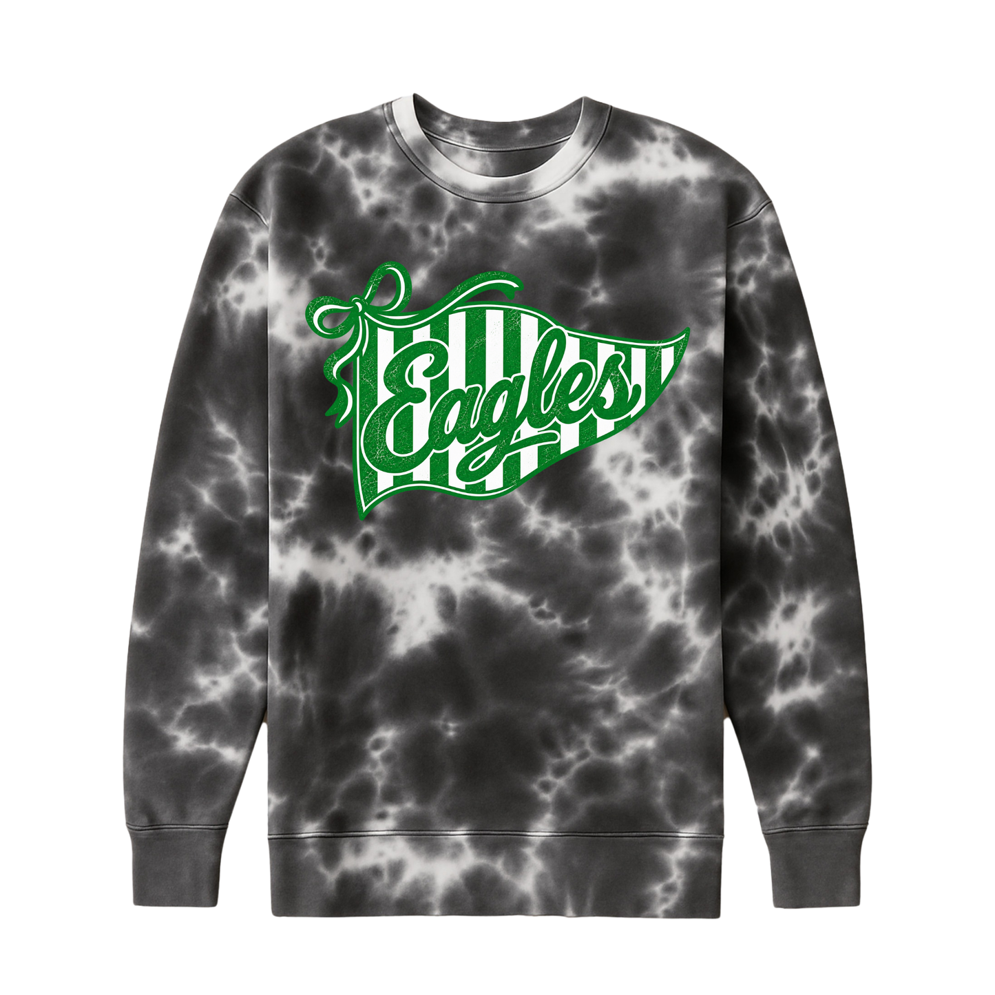 Eagles Flag | Fleece Tie-Dye Crewneck