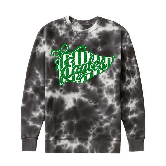 Eagles Flag | Fleece Tie-Dye Crewneck