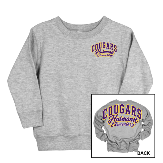 Cougars Wingspan  | Youth Fleece Crewneck