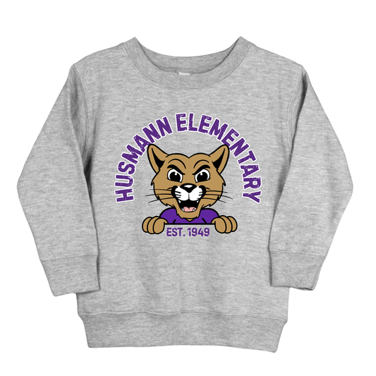 Husmann Elementary, Est. 1949 | Youth Fleece Crewneck