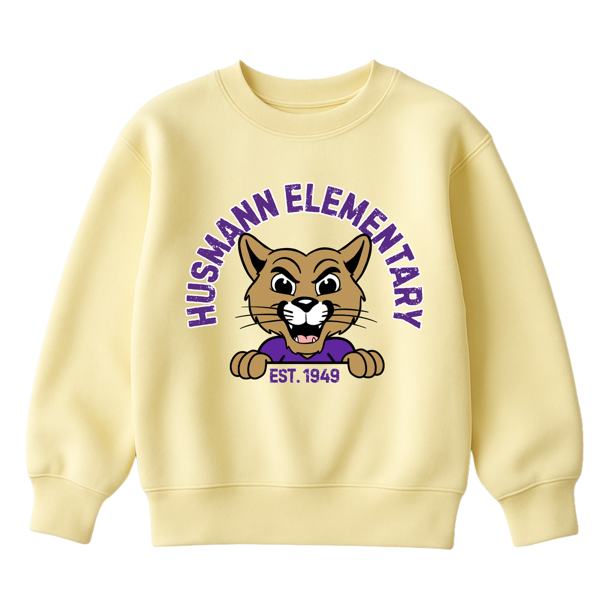 Husmann Elementary, Est. 1949 | Youth Fleece Crewneck